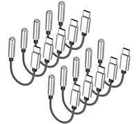 Lot de 10 adaptateurs USB-C vers casque audio 3,5 mm HiFi, type C vers | Câble convertisseur Hi-Fi DAC de survie tressé USB C audio femelle pour iPhone 17/16/15, Sam/sung S25/S24, iPad Pro, MacBook
