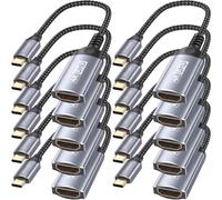 Lot de 10 adaptateurs USB C vers HDMI 4K USB-C vers HDMI (mâle vers femelle), convertisseur de type C vers HDMI pour MacBook Pro, iPad Pro, Samsung Galaxy S23/Note, Dell XPS, Steam Deck, ordinateur