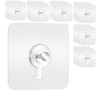 Lot de 10 Adhesif Accroche Tableau Sans Percer, Fixation Murale Transparent Attache Cadre Tableau Crochet Adhesif Mural Clous de Suspension pour Accroches Cadres Photo, Art Mural, Décoratives