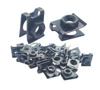 Lot de 10 Agrafes de Fixation Métal avec Capot Plastique Type U 6 mm Écrou M6 Compatibles avec Voiture Moto Scooter ATV Mobylette Vélo Électrique