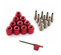 Lot de 10 aiguilles à huile de frein en acier inoxydable et alliage d'aluminium pour frein à disque hydraulique StealthamaJig - Tube à chargement rapide (avec clé)