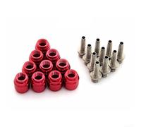 Lot de 10 aiguilles à huile de frein en acier inoxydable et alliage d'aluminium pour frein à disque hydraulique StealthamaJig - Tube à chargement rapide (sans clé)