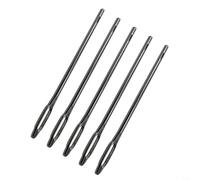 Lot de 10 aiguilles à oeil fendu en remplacement des outils de réparation de pneus à poignée complète, aiguilles de réparation en métal en argent pour réparation universelle de crevaison sur les