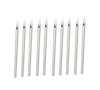 Lot de 10 Aiguilles à piercings en acier argenté pour corps, oreille, nez, lèvre, nombril, outils de perçage, tatouage, accessoires de beauté, aiguilles livrées dans un emballage individuel