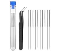 Lot de 10 Aiguilles de Nettoyage de Buse Imprimante 3D,0.4mm,Kit Nettoyage Imprimante,Accessoires Imprimante 3d,Acier Inoxydable Nettoyeur de Buses avec Pince Brucelle