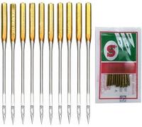 Lot de 10 aiguilles pour machine à coudre domestique à gros chas pour machine à coudre Macine Taille 16