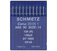 Lot de 10 Aiguilles pour machine à coudre industrielle - Dimension 90/14 - canu 20:05 1 134R/ 135x5 / DPx5 - Schmetz(...) - Bleu Bleu G