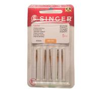 Lot de 10 aiguilles universelles pour machines à coudre Singer 2045 Épaisseur 80/12 pour tissus élastiques et tricotés 130/705 H-S (talon plat d'un côté)