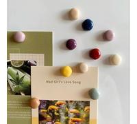 Lot de 10 aimants de réfrigérateur ronds givrés, style dessin animé, style nordique, décoration personnalisée for la maison, tableau blanc, photo, message, décoration d'intérieur(10pcs mixB)