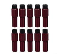 Lot de 10 ajusteurs de câble de vitesse de vélo en alliage d'aluminium traité CNC pour un changement de vitesse optimal (rouge)
