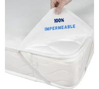 Lot de 10 Alèses Matelas Imperméables Jetables - Lit 2 Places - Usage Professionnel - Fixation 4 Élastiques - Anti-Fuites, Anti-Bactérien - Tourisme, Médical, Hébergement Social (160 x 200 cm)