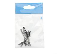Lot de 10 aligneurs de ligne en D pour matériel de pêche à la carpe conçus pour s'adapter aux hameçons sans ardillon d'un diamètre de 1 mm pour une meilleure configuration de bas de ligne (noir grande