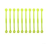 Lot de 10 amortisseurs de raquette de tennis en silicone pour réduire les vibrations indésirables et soutenir les coups contrôlés (jaune)
