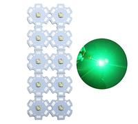 Lot de 10 Ampoules LED 3V 3W, Perles Haute Puissance, Module Pixels, Lumière Verte, Lampon en Aluminium Avec Dissipateur de Chaleur PCB Pour Projecteur Pinspot