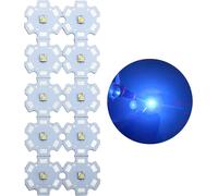 Lot de 10 ampoules LED à puce LED, 3v 3w perles LED rouges haute puissance, module LED pixels, lumière rouge, petites LED Lampon en aluminium dissipateur de chaleur PCB pour projecteur Pinspot