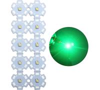 Lot de 10 ampoules LED à puce LED, 3v 3w perles LED rouges haute puissance, module LED pixels, lumière rouge, petites LED Lampon en aluminium dissipateur de chaleur PCB pour projecteur Pinspot