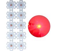 Lot de 10 ampoules LED à puce LED, 3v 3w perles LED rouges haute puissance, module LED pixels, lumière rouge, petites LED Lampon en aluminium dissipateur de chaleur PCB pour projecteur Pinspot