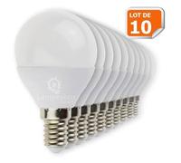Lot de 10 Ampoules LED E14 Mini Globe 6W eq. 40W 480 lm - EUROBRYTE - Blanc neutre 4000K