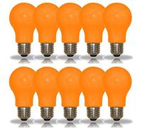 Lot de 10 ampoules LED en forme de poire 3 W = 25 W E27 Orange