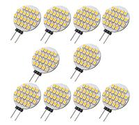 Lot de 10 ampoules LED G4 24 SMD 12 V CC 1 W Blanc chaud 120°