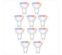 Lot de 10 ampoules LED intelligentes Tuya WiFi GU10 à intensité variable 6 W 220 V