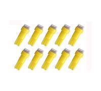Lot de 10 ampoules LED KaTur pour tableau d'instrumentation de voiture - T5 70 73 74 79 85 86 206 406 LED 5050 1SMD - Blanches - 1 W 12 V
