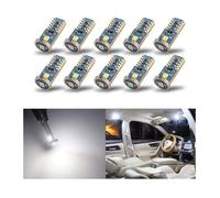 Lot de 10 ampoules LED T10 168 194 Wedge extrêmement lumineuses pour l'intérieur de la voiture dôme carte porte feux de plaque