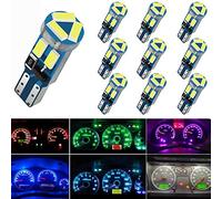 Lot de 10 ampoules LED T5 avec douille à visser 74 70 37 17 2721 PC74 PC37 pour indicateurs de tableau de bord