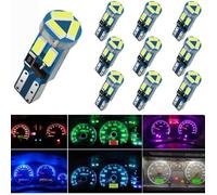 Lot de 10 ampoules LED T5 avec douille à visser 74 70 37 17 2721 PC74 PC37 pour indicateurs de tableau de bord