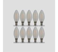 Lot de 10 ampoules LED tortillon 4,5 W 450 LM E14 2700 K verre smer.