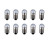 Lot de 10 Ampoules Torch Lamp Globular Culot E10 2.35 W 6 V (DC) 400 mA