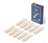 Lot de 10 anches de saxophone alto - Force 1,0 à 3,5 - Séchage à l'air libre - Pour pièces en bois - Avec étuis en plastique pour un son et une réponse stables (Force 3,5)