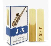 Lot de 10 anches de saxophone force 2,5, matériau de qualité pour alto, soprano, saxophone ténor et clarinette, réponse fluide avec une excellente stabilité de la tonalité (Ténor)