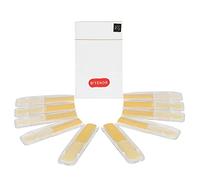 Lot de 10 anches de saxophone - Taille 2 et 5 - Avec boîte individuelle - Feuilles traditionnelles - Épaisseur 2 - Pour clarinette, saxophone soprano, 2, 5 feuilles de saxophone - Feuilles de