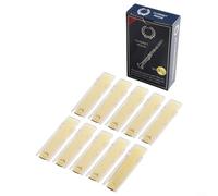 Lot de 10 anches professionnelles pour clarinette si bémol en bambou naturel - Accessoires pour instruments de musique - Plusieurs options de résistance 1.0 à 3.5 pour étudiants et musiciens (3,5)