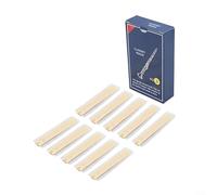 Lot de 10 anches professionnelles pour clarinette si bémol en bambou naturel - Accessoires pour instruments de musique - Plusieurs options de résistance 1.0 à 3.5 pour étudiants et musiciens (3.0)