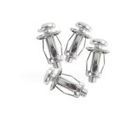 Lot de 10 ancrages muraux en acier au carbone galvanisé robuste pour plaques de plâtre, contreplaqué et panneaux de particules - Trou de perçage de 8 mm, plage de préhension 0 à 24 mm, Rue (x 20 mm)