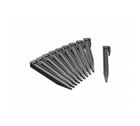Lot de 10 Ancres pour bordure de jardin polyéthylène recyclé Noir - H 19,5 x 1,9 x 1,8 cm