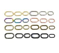 Lot de 10 Anneaux à Ressort ovales en métal - Clips à Boucle ouvrable for Sacs à Main, Porte-clés et Accessoires(Bronze,25mm)