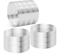 Lot de 10 anneaux à tarte perforés en acier inoxydable 304 anti-adhésif pour pâtisserie, dessert, petites croûtes de tartelettes aux fruits