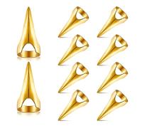 Lot de 10 anneaux complets en métal, outils de séparation de cheveux multifonctionnels pour cosplay, coiffure et tressage, design rétro punk griffes avec poignée antidérapante, accessoires d'extension