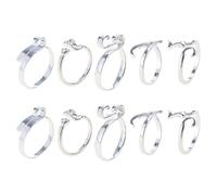 Lot de 10 anneaux crochetés réglables pour le tissage à la main - Accessoire de mode, taille unique, Comme décrit, Comme décrit.