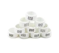 Lot de 10 anneaux de 1,6 cm pour pattes de poulet, canard et oie, anneaux d'identification pour volailles, équipement d'alimentation pour oiseaux, outils de gestion des animaux,Blanc,1,6 cm