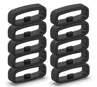 Lot de 10 anneaux de fixation de rechange compatibles avec Garmin Bounce 2/Bounce, Secure Keeper Loops Smart Watch Bands Holder Strap Accessories, 20 mm, Silicone, Pas de pierre précieuse