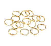 Lot de 10 anneaux de jonction à double ouverture pour la fabrication de bijoux (8 mm, doré)