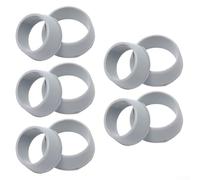 Lot de 10 anneaux de protection en silicone pour tige de selle de vélo compatibles avec les tubes de 25,4 à 27,2 mm pour vélo de route (gris)