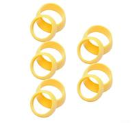 Lot de 10 anneaux de protection en silicone pour tige de selle de vélo compatibles avec les tubes de 25,4 à 27,2 mm pour vélo de route (jaune)