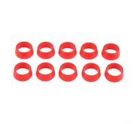 Lot de 10 anneaux de protection en silicone pour tige de selle de vélo de 25,4 mm et 27,2 mm de diamètre, joint anti-poussière pour composants de cyclisme (rouge)