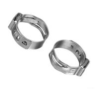 Lot de 10 anneaux de serrage PEX en acier inoxydable avec une seule oreille offrant une compression uniforme pour des connexions de tuyaux sécurisées de 7 à 14 mm (8 mm)