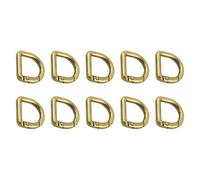 Lot de 10 anneaux en D avec mousqueton en métal pour porte-clés de voiture, sac à dos